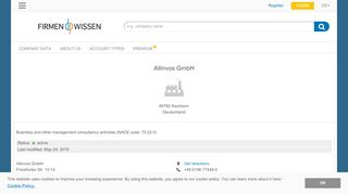 
                            5. Allinvos GmbH, Eschborn - Credit Report - firmenwissen.com