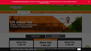 
                            10. Allnet Flats - endlos telefonieren und surfen | klarmobil.de
