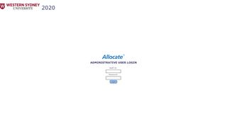
                            3. Allocate+: Administrative User Login