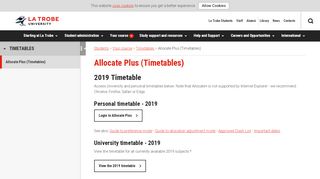 
                            4. Allocate Plus (Timetables), Your course, La Trobe University