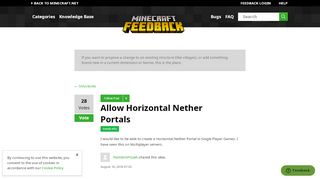 
                            2. Allow Horizontal Nether Portals – Minecraft Feedback