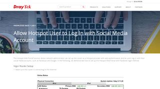 
                            1. Allow Hotspot User to Log In with Social Media Account | DrayTek