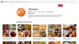 
                            6. Allrecipes (allrecipes) on Pinterest