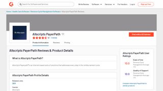 
                            5. Allscripts PayerPath Reviews 2019: Details, Pricing, & Features | G2