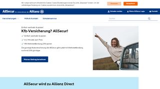 
                            4. AllSecur: Die günstige Direktversicherung mit Bestnoten