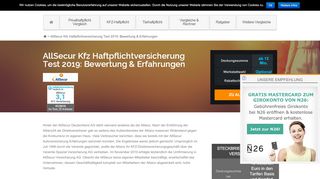 
                            7. AllSecur KFZ Haftpflichtversicherung Test & …