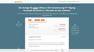 
                            2. AllSecur KFZ-Versicherung direkt online kündigen