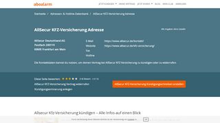 
                            9. AllSecur KFZ-Versicherung Kündigungsadresse