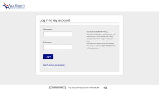 
                            1. AllSouth Federal Credit Union | Login