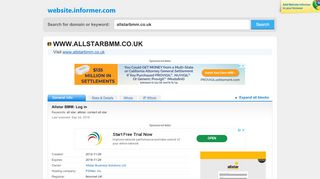 
                            5. allstarbmm.co.uk at WI. Allstar BMM: Log in - Website Informer