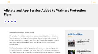 
                            7. Allstate and App Service Added to Walmart Protection Plans