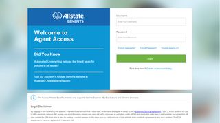 
                            1. Allstate Benefits - Agent Access