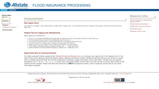 
                            9. Allstate - Flood Connect Portal