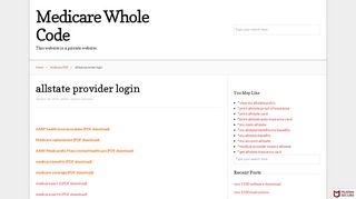 
                            5. allstate provider login – Medicare Whole Code