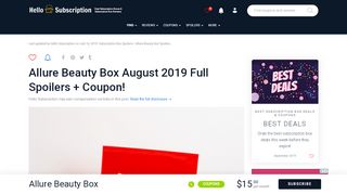 
                            8. Allure Beauty Box August 2019 Full Spoilers + …