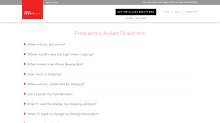 
                            3. Allure Beauty Box | FAQ