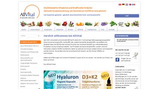 
                            2. AllVital Products - Nahrungsergänzungen und Vitamine - ein ...