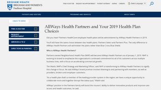 
                            5. AllWays Health Partners and Your 2019 Health Plan Choices