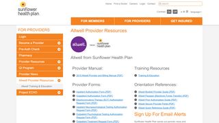 
                            5. Allwell Provider Resources | Sunflower Health Plan