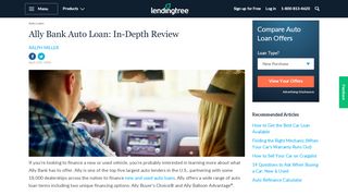 
                            7. Ally Bank Auto Loan: In-Depth Review for 2018 | LendingTree