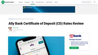 
                            7. Ally Bank CD Account Rates 2019 Review - MyBankTracker