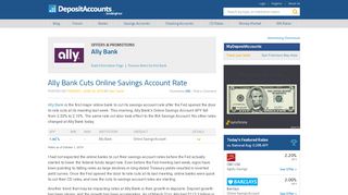 
                            10. Ally Bank Cuts Online Savings Account Rate