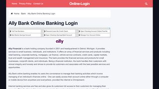 
                            7. Ally Bank Online Banking Login | Sign In Page