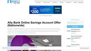 
                            9. Ally Bank Online Savings Account Offer (Nationwide)