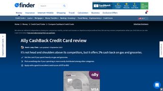 
                            6. Ally CashBack Credit Card review | finder.com