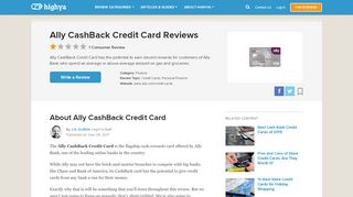 
                            9. Ally CashBack Credit Card Reviews - Pros and Cons