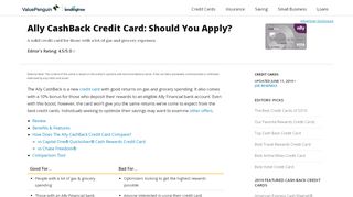 
                            5. Ally CashBack Credit Card: Should You Apply? | …