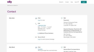 
                            1. Ally Contact Information | Ally
