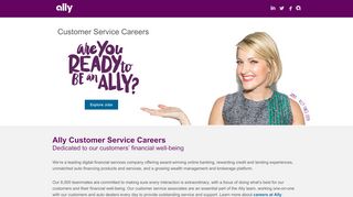 
                            1. Ally Customer Service Careers