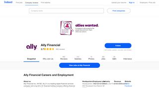 
                            5. Ally Financial Careers and Employment | Indeed.com