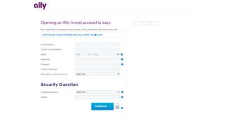 
                            8. Ally Invest - Account Registration — Get Started