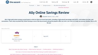 
                            9. Ally Online Savings Review | The Ascent - The Motley Fool