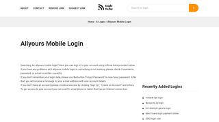 
                            4. Allyours Mobile Login - Sign In to Account in One Click - Login Radar