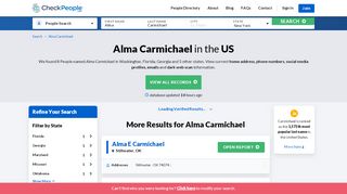 
                            4. Alma Carmichael | Phone, Address, Email and More (8 Records Found)