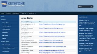 
                            6. Alma Links - - Keystone Library Network