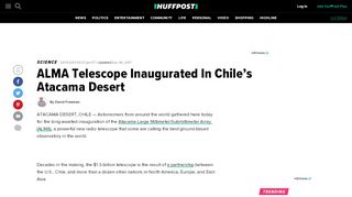 
                            7. ALMA Telescope Inaugurated In Chile's Atacama Desert ...