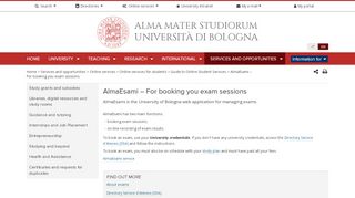 
                            2. AlmaEsami – For booking you exam sessions ... - Unibo