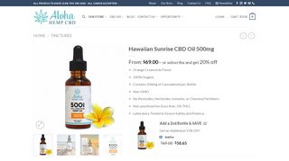 
                            9. Aloha Hemp CBD Oil - Hawaiian Sunrise - Full Spectrum ...