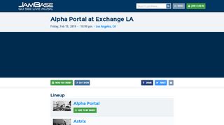 
                            5. Alpha Portal at Exchange LA - Feb 15, 2019 - Los Angeles, CA