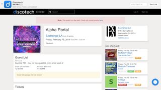 
                            6. Alpha Portal at Exchange LA - Friday, Feb 15 - Guestlist, Tickets, and ...