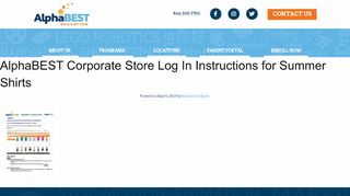
                            9. AlphaBEST Corporate Store Log In Instructions for Summer Shirts ...