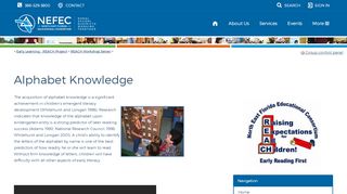 
                            5. Alphabet Knowledge - Early Learning - REACH Project - NEFEC