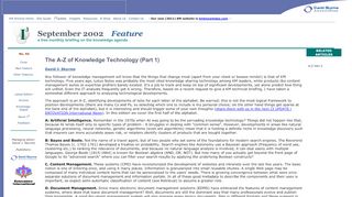 
                            3. alphabet of Knowledge Technology - David Skyrme Associates