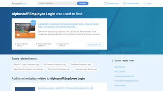 
                            7. Alphastaff Employee Login at top.accessify.com