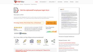 
                            6. Alphastaff Employee Login - Fill Online, Printable, Fillable ...