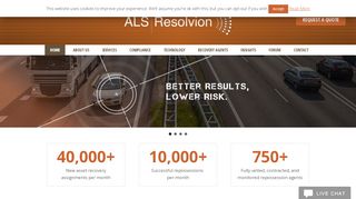 
                            2. ALS Resolvion: Skip Trace & Repossession Management Services